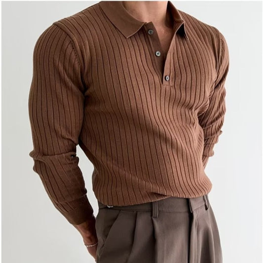 Polo Long Sleeve Knitted Sweater