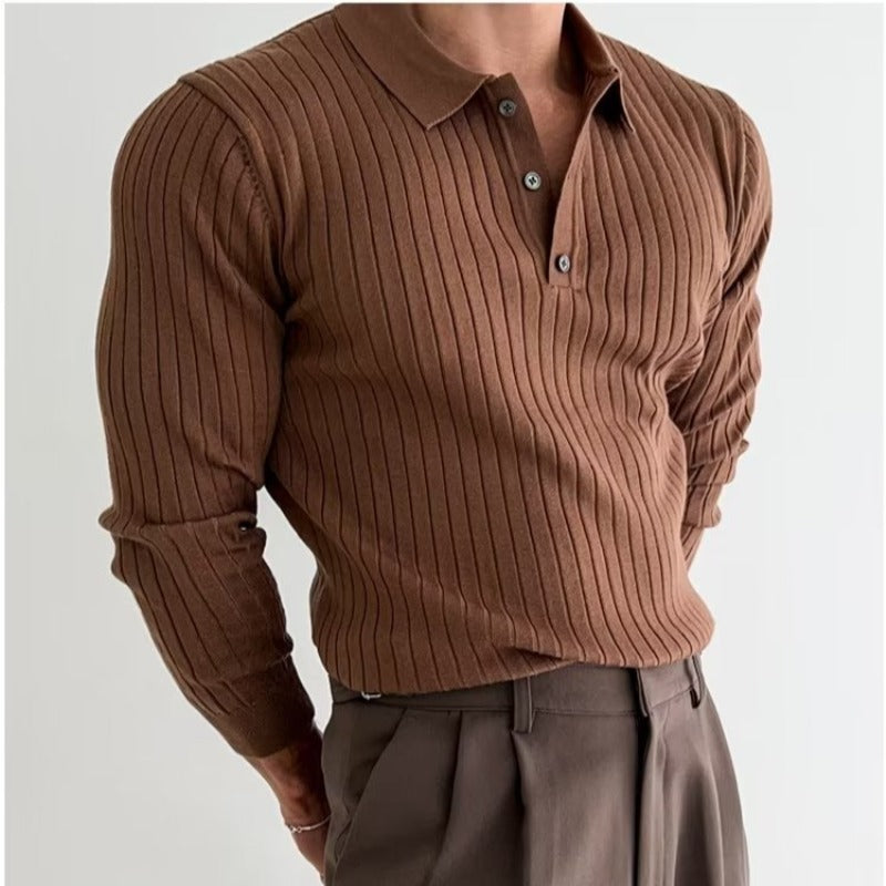 Polo Long Sleeve Knitted Sweater