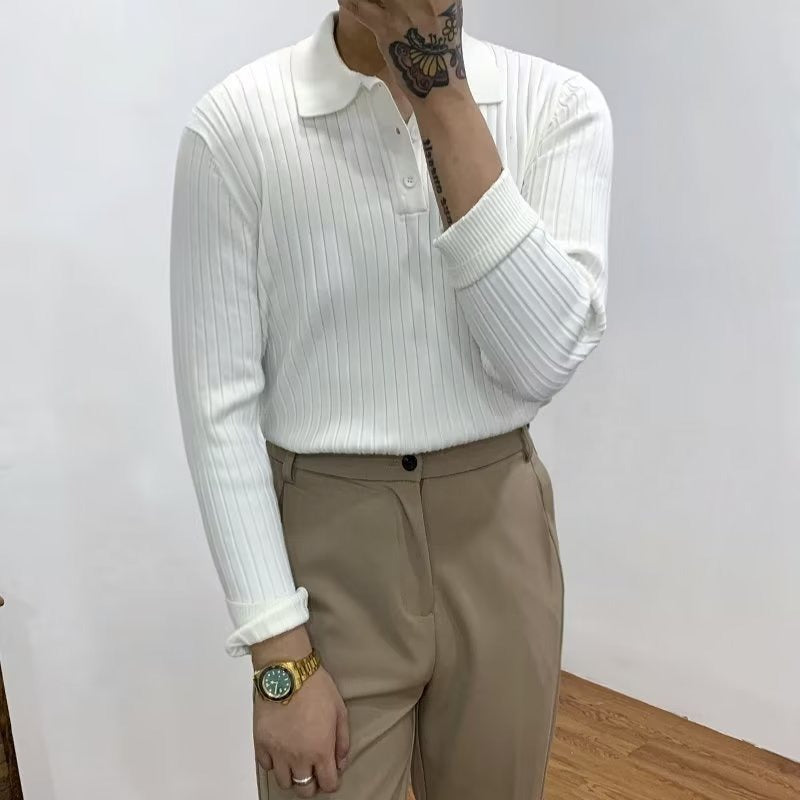 Polo Long Sleeve Knitted Sweater