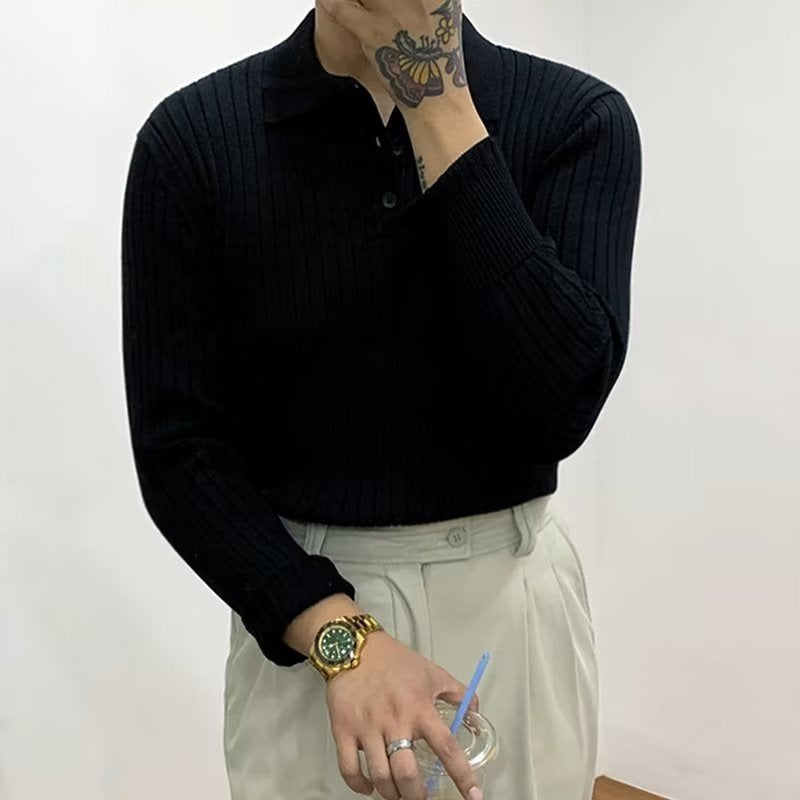 Polo Long Sleeve Knitted Sweater